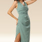 Minty  Draped Delicacy Dress