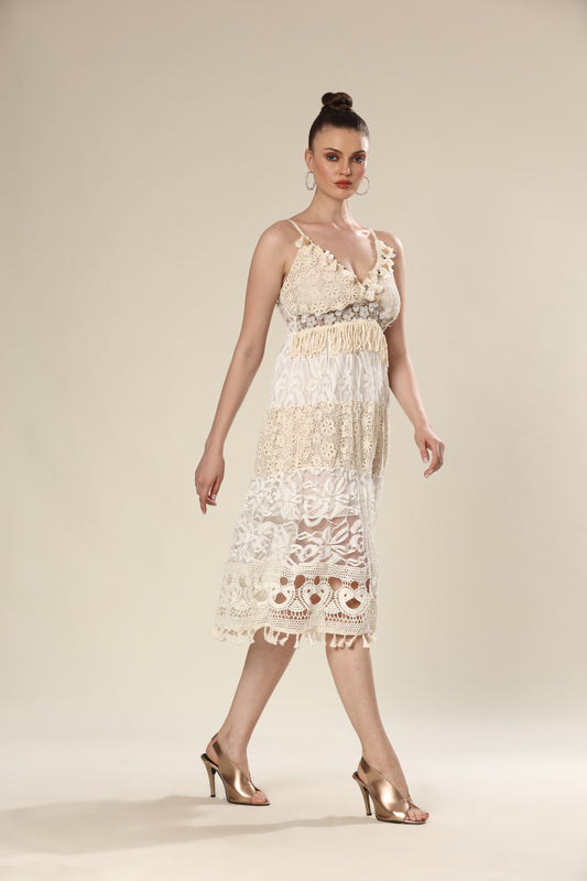 Sunny Shoreline Lace Chic Dress