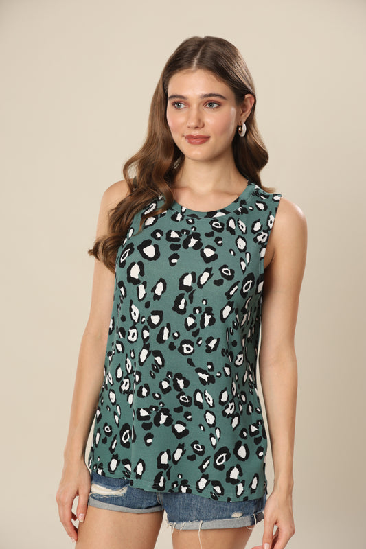 Emerald Leopard Charm Top