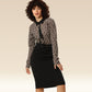Kaleidoscopic Elegance Geometric Party Dress With Belt
