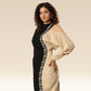 Geometric Gala Off-Shoulder Stunner Dress
